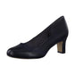 Jana Classic Wide fit Court shoe BLACK 22472-41-001