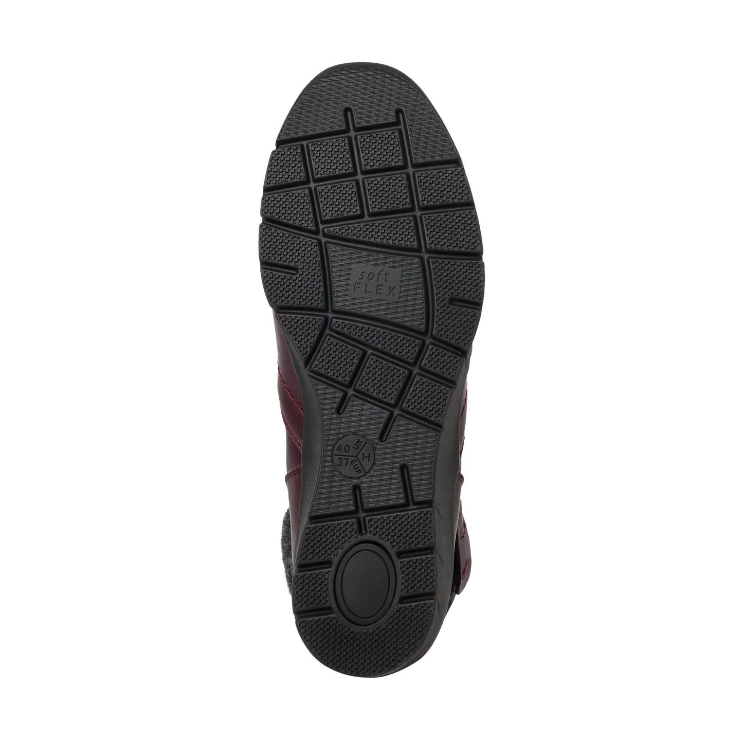 Jana Wedge Ankle Boot with zip 26461 MERLOT
