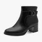 Jana 25370-47 BLACK Wide Fitting Smart Zip Ankle Boot