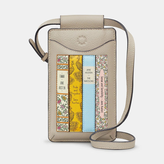 Jane Austen Bookworm Soft Leather Phone Case GREY Y6701 LBR JA46