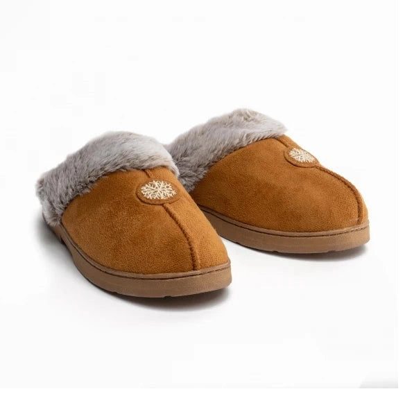 Jo & Joe Splendour CHESTNUT Mule Slipper Slipper