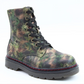 Heavenly Feet Justina Peony FOREST Green 8 eyelet Boot With Zip