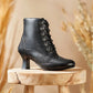 Joe Browns Fenchurch Street Black Leather Brogue ankle boots
