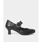 Joe Browns Mimi BLACK Leather Mid Heel Bar shoe