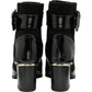 Lotus Ankle Boot with Zip Klaudina BLACK  PAT ULB318