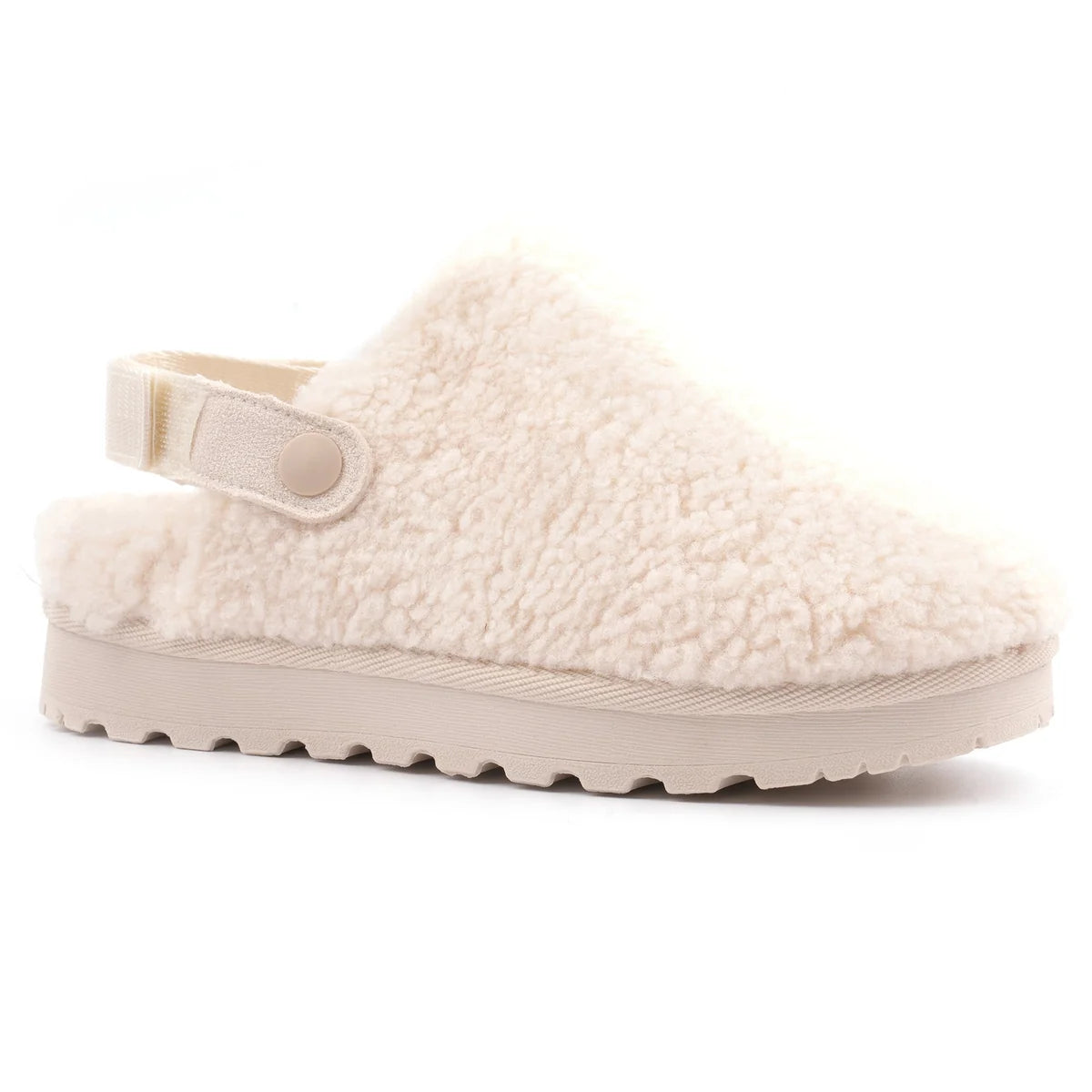 Lunar Naples BEIGE Fluffy Clog Style Slipper KLZ002-BG