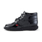 Kick Hi Classic Black Patent Leather Boots Womens version