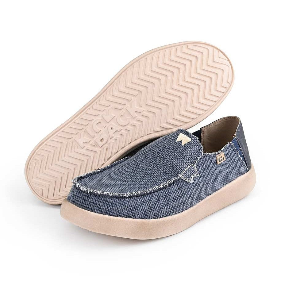 Kickback Barbeach NAVY Slip On Woven Canvas Shoe K10352102