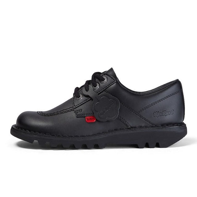 Kickers Kick Lo Womens BLACK Leather Shoe