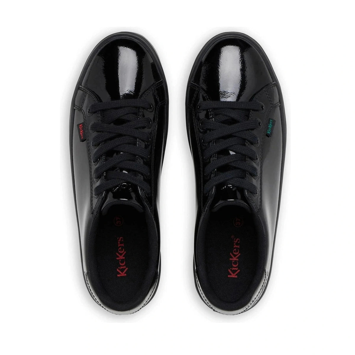Kickers Stack Up Kickers Tovni Stack BLACK Patent Leather Lace Up Shoes – A.G. Meek