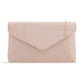 Koko H2350 NUDE Faux Suede Clutch Bag With Chain Strap