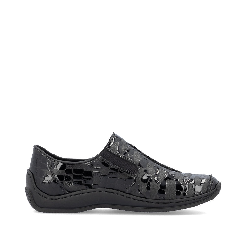 Rieker slip-on Shoe L1751 BLACK SHINY L1751-02