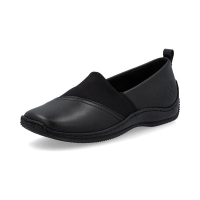 Rieker Shoe-Flat Simple Work Shoe  BLACK L1790-00