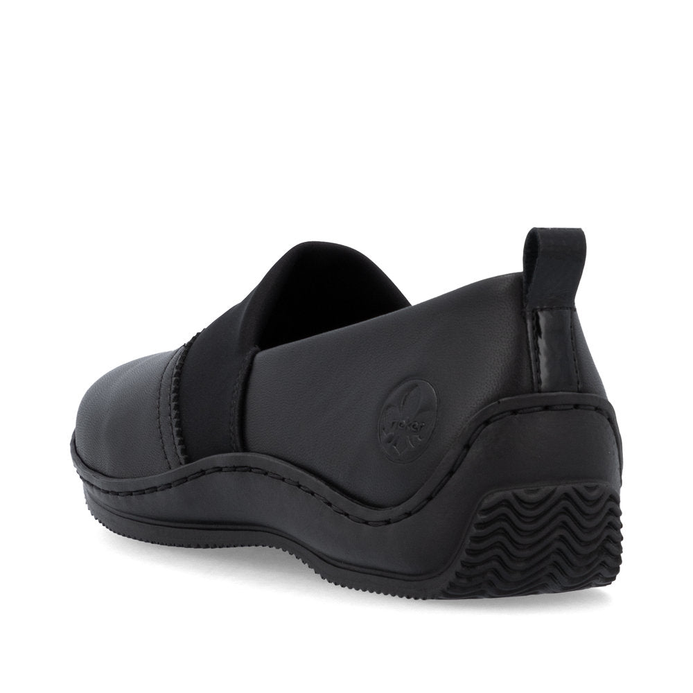 Rieker Shoe-Flat Simple Work Shoe BLACK L1790-00