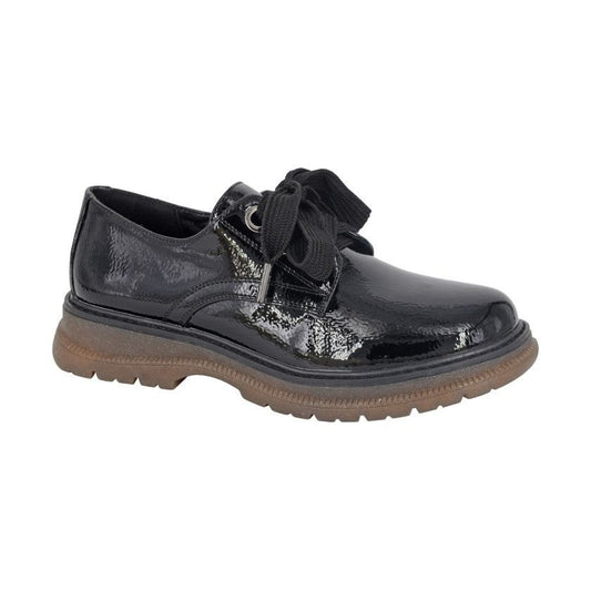 Cipriata L409 BLACK  Patent Lace up Shoe