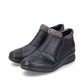 Rieker L4881 BLACK  Double Zip Water Resistant Ankle Boot L4881-01