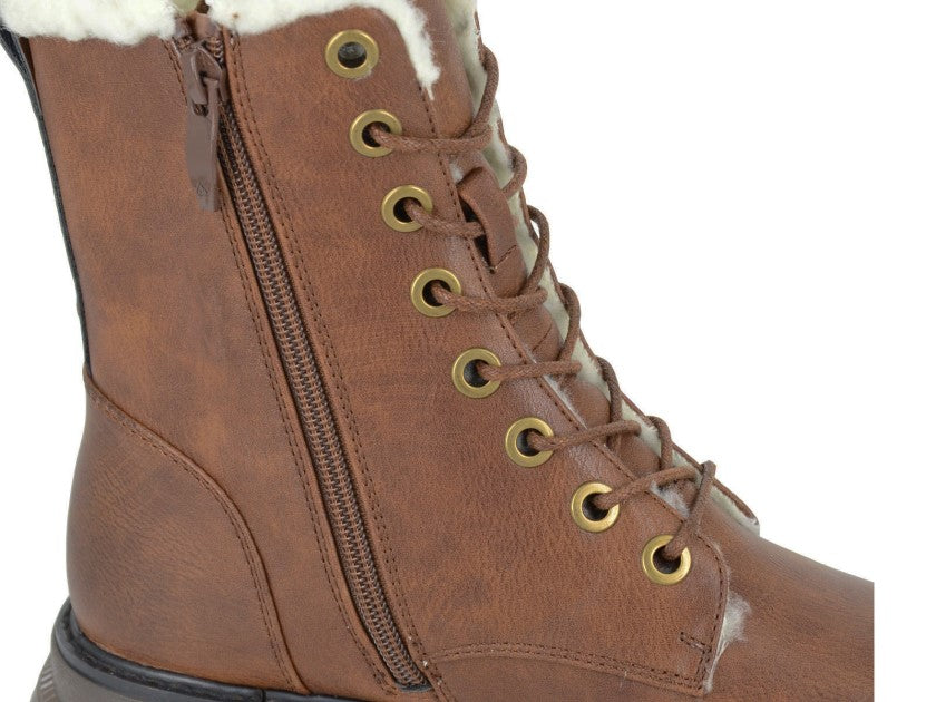 Cipriata L537 BROWN Fur lined Ankle Boot L537BT