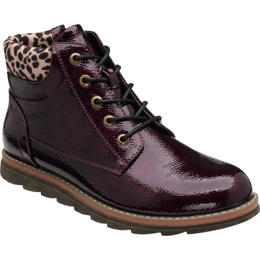 Lotus Ankle Boot with Lace and Zip Lexis PURPLE ULB333
