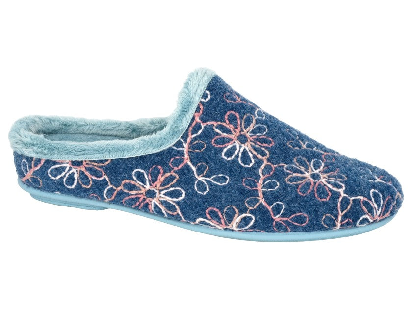 Sleepers Elouise Ls192 NAVY Slip On Mule Slipper LS192C