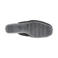 Sleepers Ls199 BLACK Diamonte Trim Mule Slipper with Wedge Heel LS199A