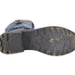 Cipriata L755 NAVY Floral Trim Long Lace Up Boot With Zip L755C