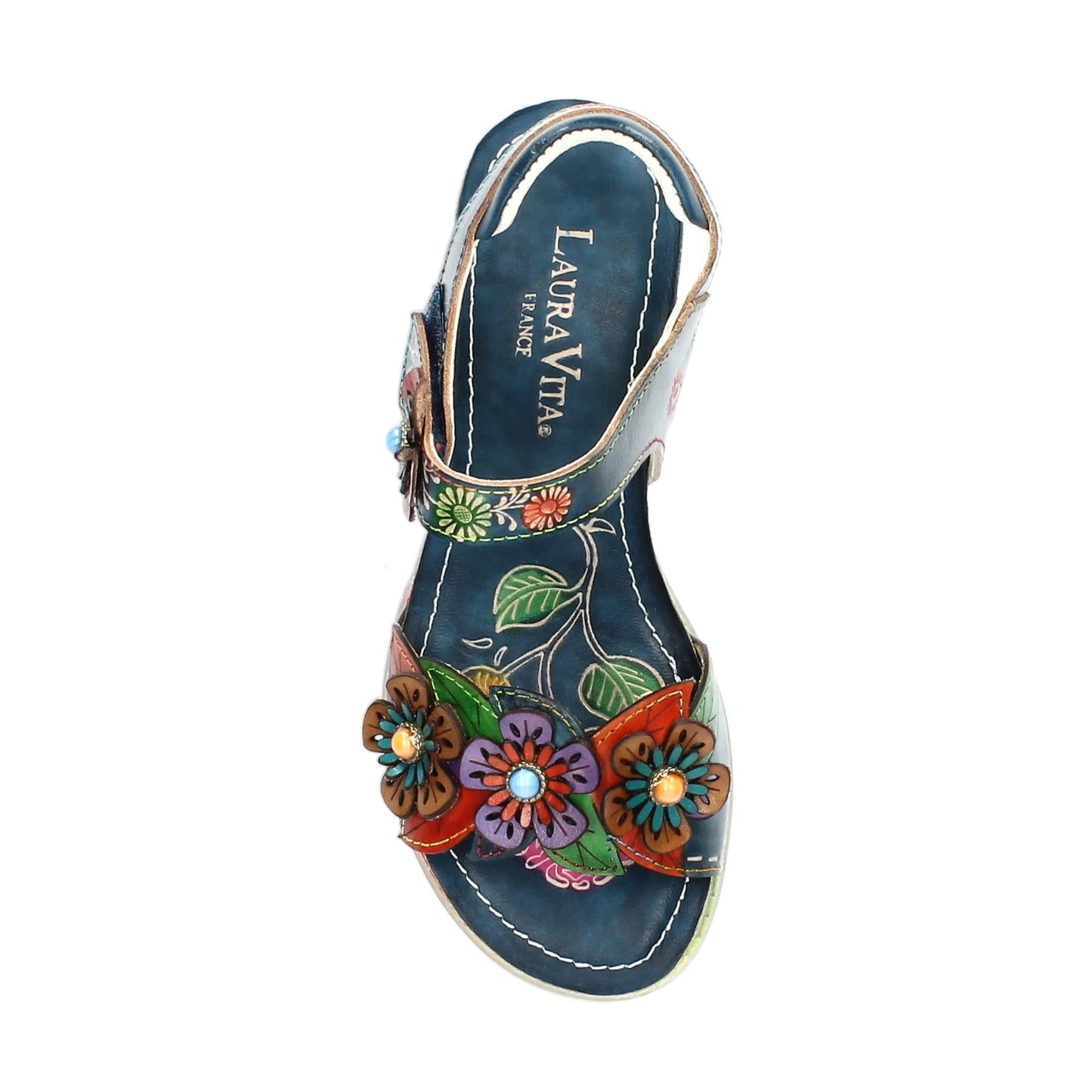Laura Vita Bonito 05 JEANS Low Wedge touch fastening sandal Bonito 05