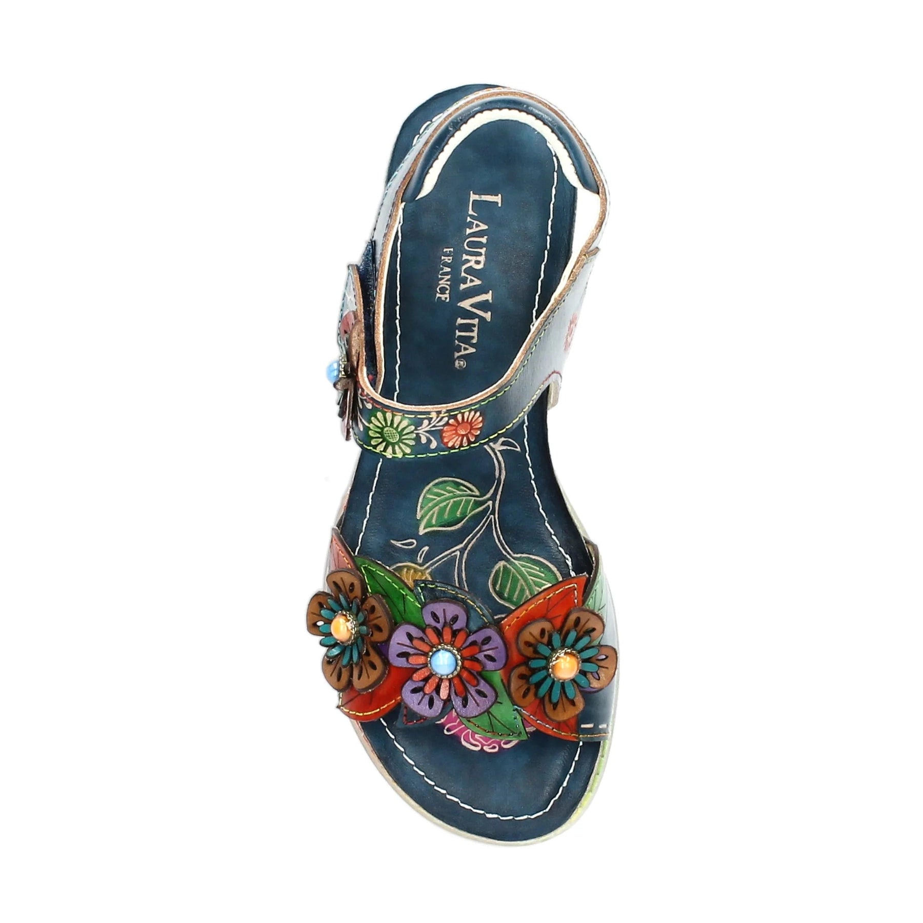 Laura Vita Bonito 05 JEANS Low Wedge touch fastening sandal Bonito 05