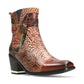Laura Vita Igcreo 02 CAFE Leather Cuban Heel Ankle Boot