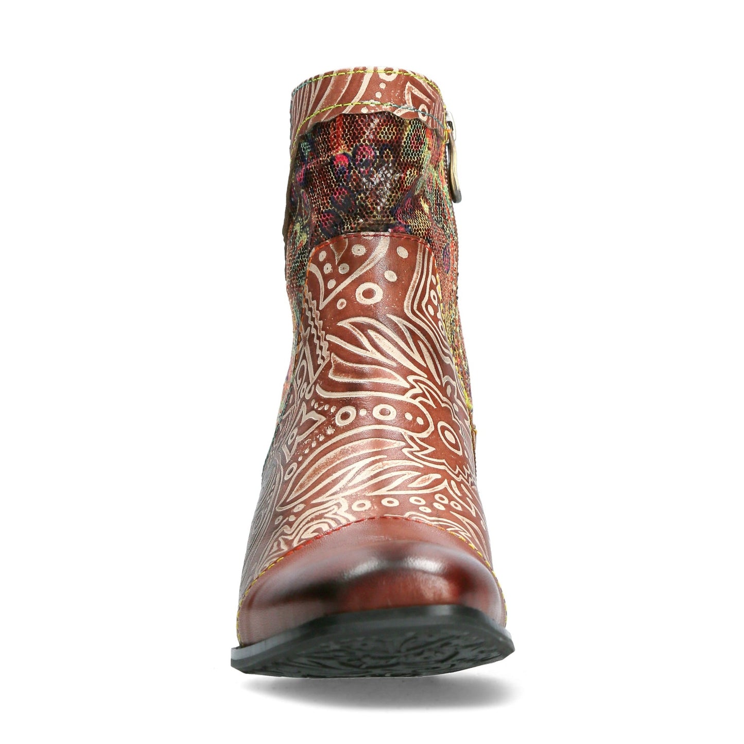 Laura Vita Igcreo 02 CAFE Leather Cuban Heel Ankle Boot