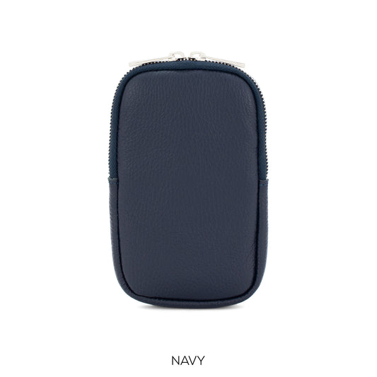 Moda Express Leather Phone Pouch Crossbody Bag NAVY 15003