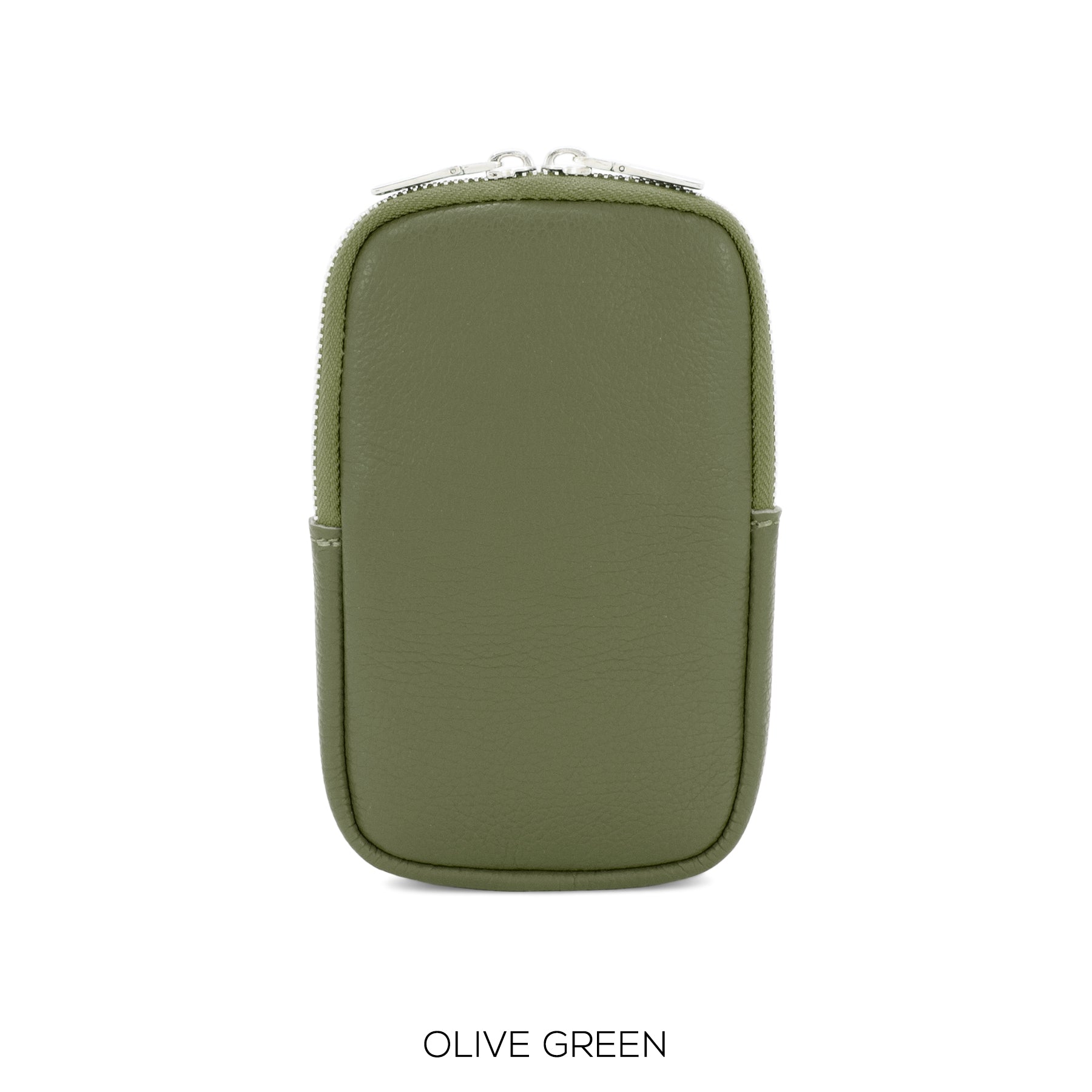 Moda Express Leather Phone Pouch Crossbody Bag OLIVE 15003