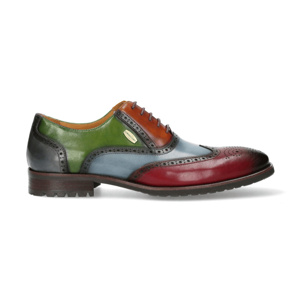 Lorenzo Conti Antonin 01 ROUGE Stunning Multicolour Leather Brogue Shoes