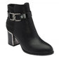 Lotus Adelaide BLACK Block Heel Dress Ankle Boot