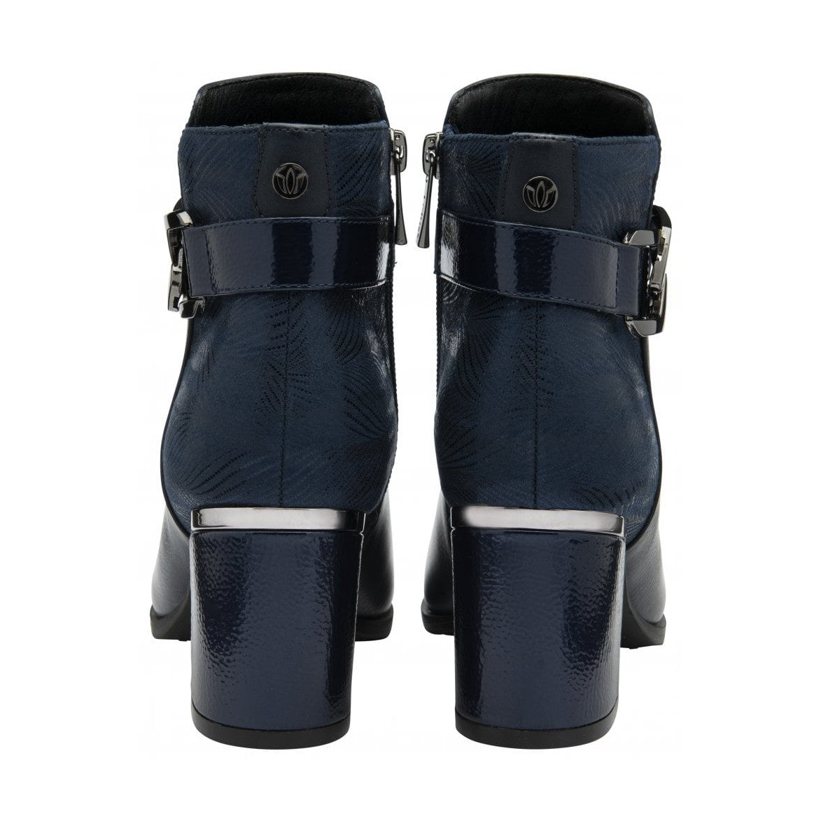 Lotus Adelaide NAVY Block Heel Dress Boot