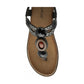 Lotus Alcina BLACK Toe Post Sandals ULP318
