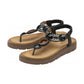 Lotus Alcina BLACK Toe Post Sandals ULP318
