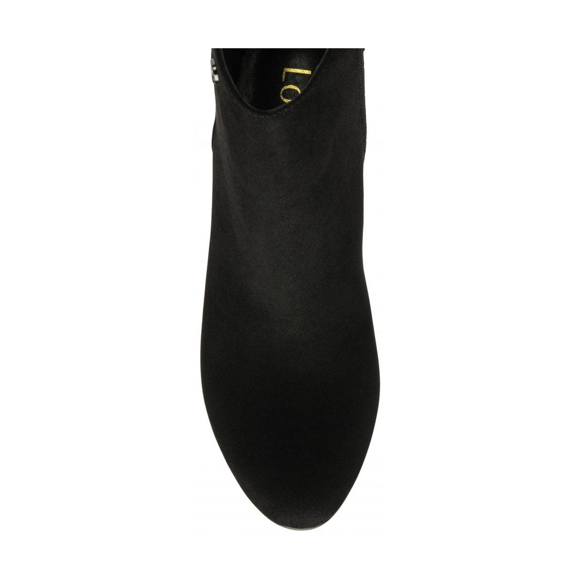 Lotus Andrea Black Mid Heel Ankle Boot.