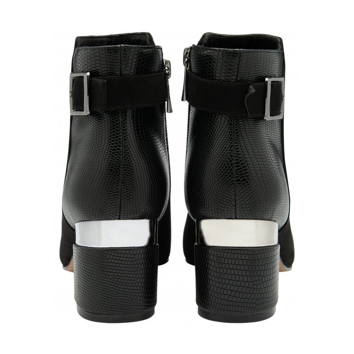 Lotus Andrea Black Mid Heel Ankle Boot.
