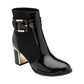 Lotus Ankle Boot with Zip Klaudina BLACK PAT ULB318