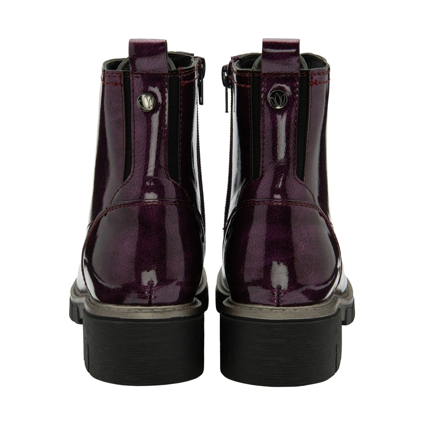 Lotus Ankle Boot with lace and Zip fastening Jojo PURPLE PATENT ULB350