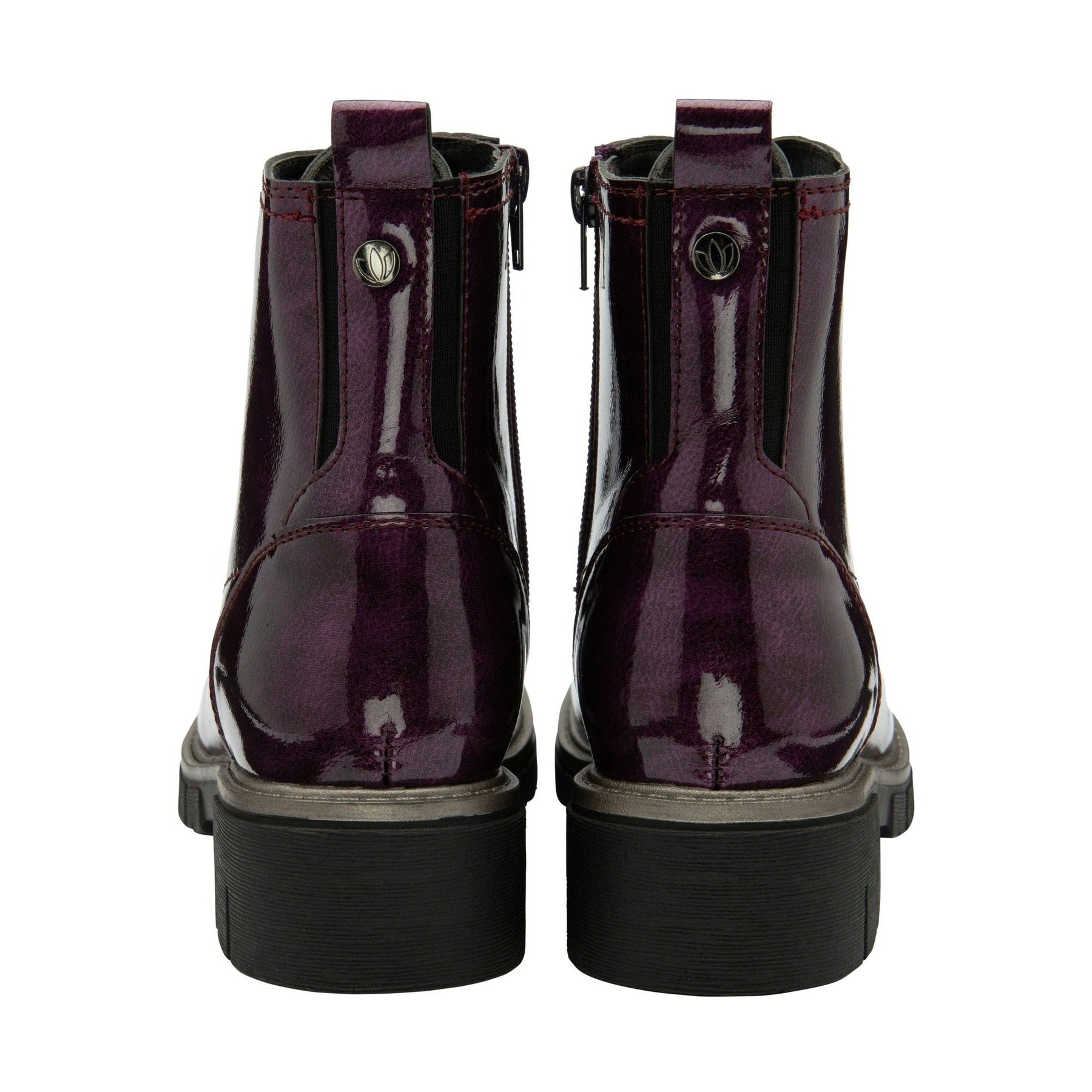 Lotus Ankle Boot with lace and Zip fastening Jojo PURPLE PATENT ULB350