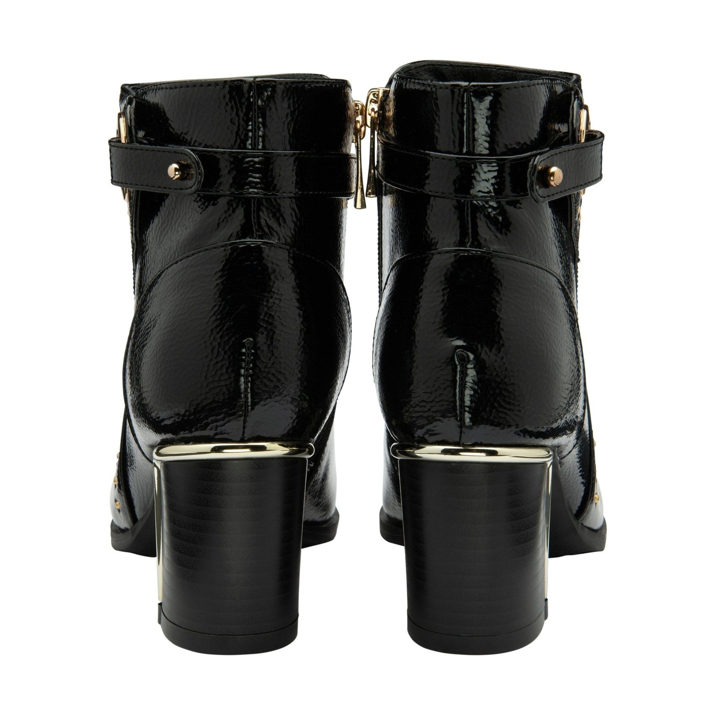 Lotus Ankle boot with block heel Wells BLACK PAT ULB317BP