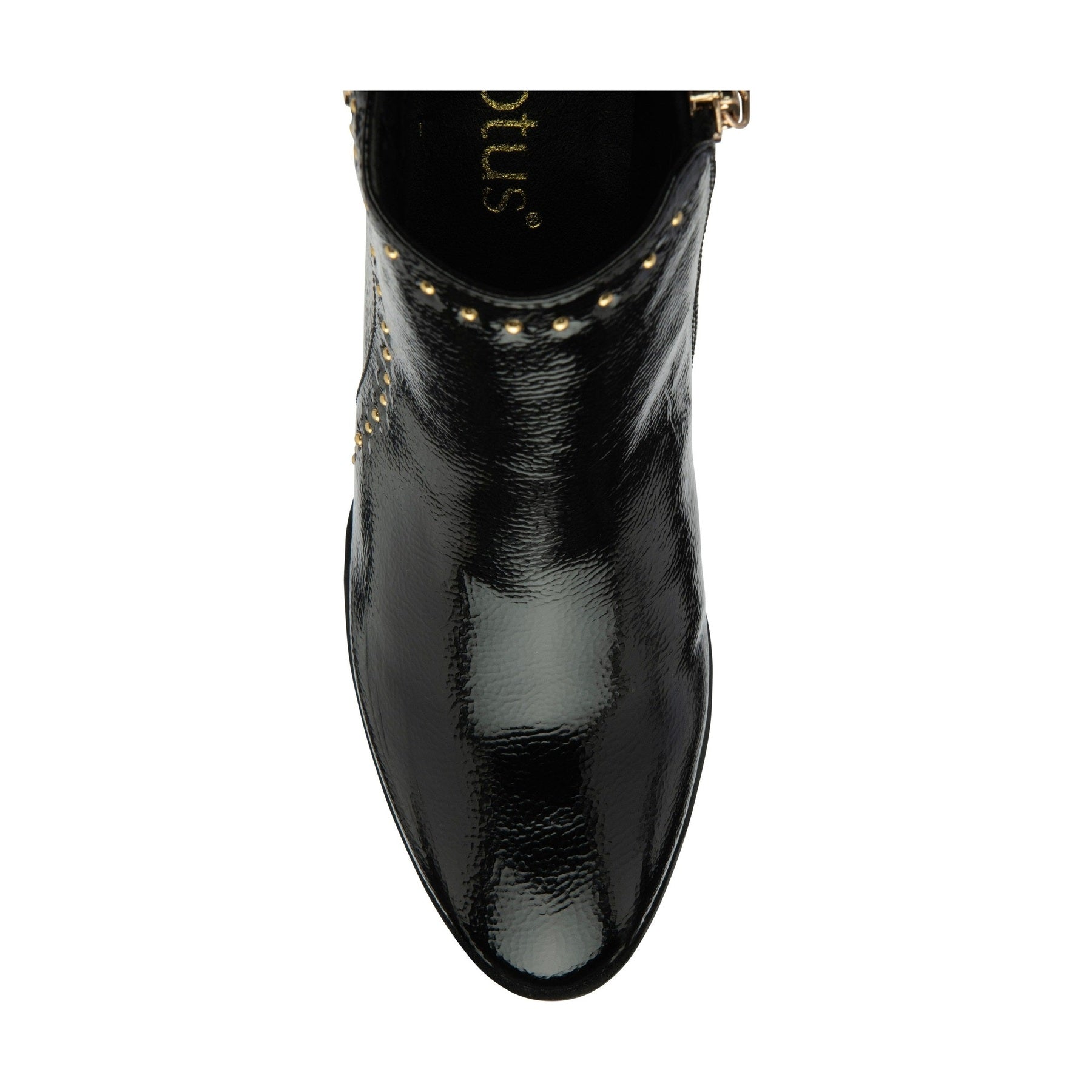 Lotus Ankle boot with block heel Wells BLACK PAT ULB317BP