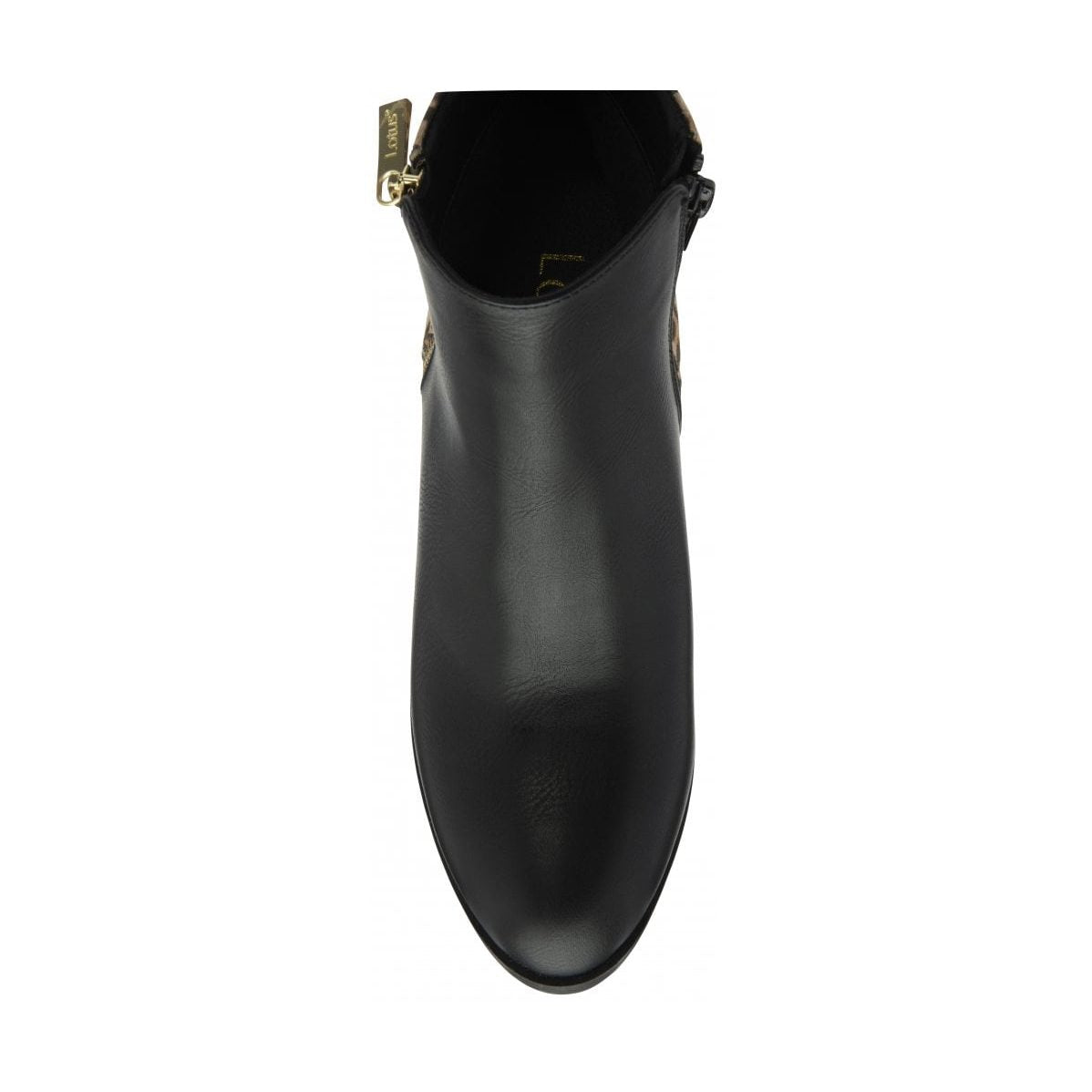 Lotus Athens Black / Leopard Block Heel Dress Boot Ulb456
