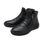 Lotus Atlanta BLACK Soft Leather Twin Zip Ankle Boot ULB405