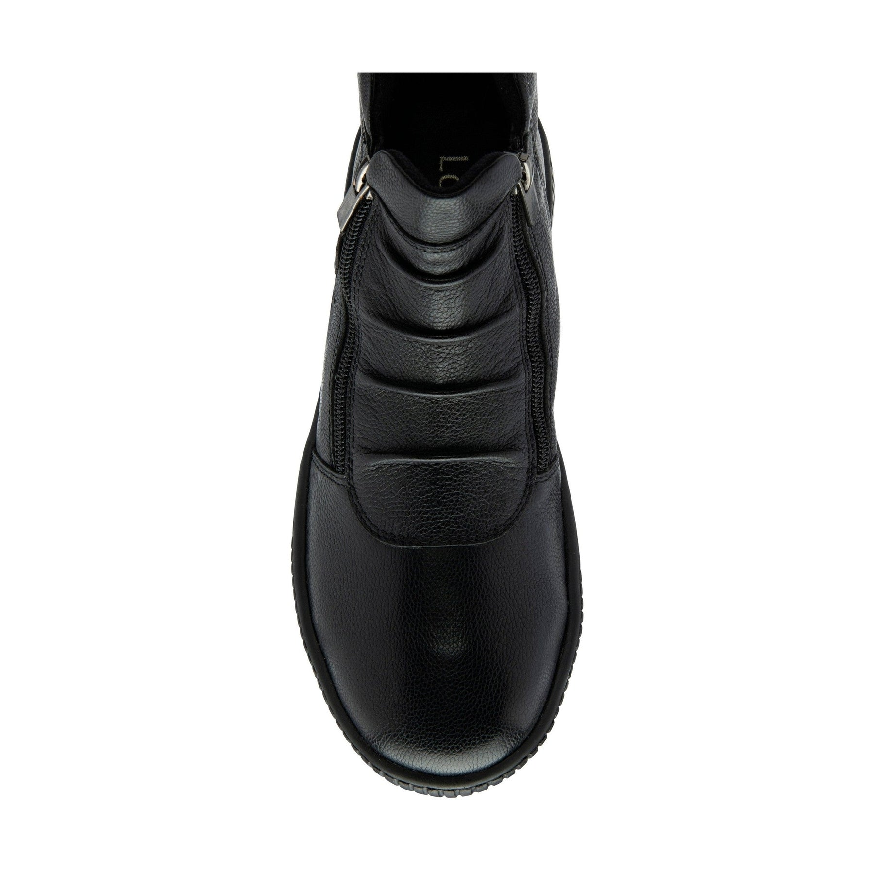 Lotus Atlanta BLACK Soft Leather Twin Zip Ankle Boot ULB405