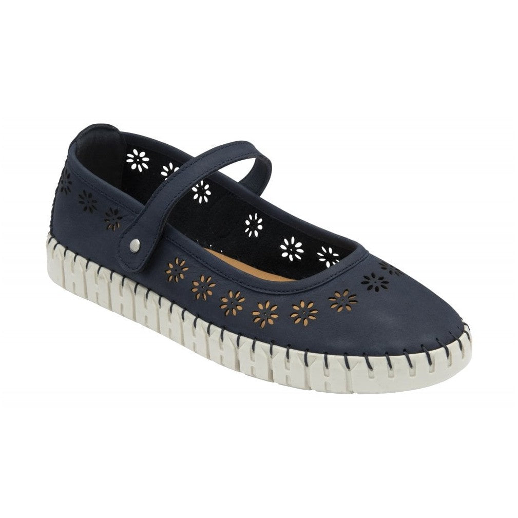 Lotus Aurelia NAVY Ballerina Bar Shoe ULS566