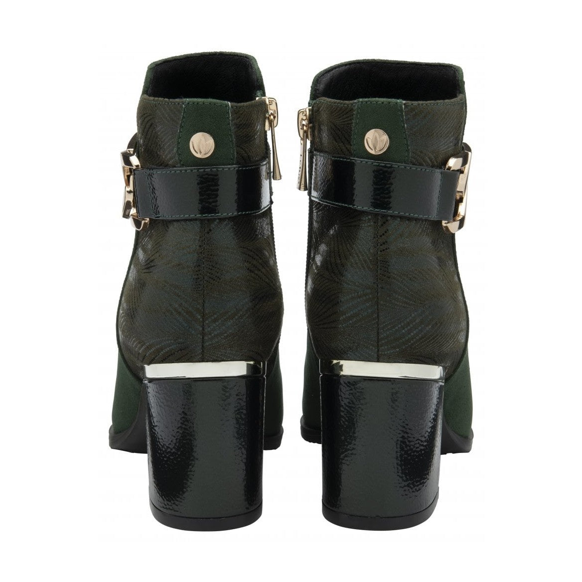 Lotus Boot Adelaide Smart Heeled Ankle Boot with zip GREEN ADELAIDE