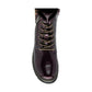 Lotus Boot Charleston Patent Ankle Boot with Lace and zip PURPLE ULB383