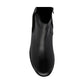 Lotus Boot Dresden Leather Ankle boot with wedge sole elasticated sides and zip BLACK DRESDEN